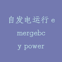 自发电运行 emergebcy power