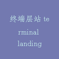 终端层站 terminal landing