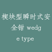 楔块型瞬时式安全钳 wedge type instantaneous safety gear