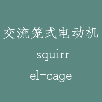 交流笼式电动机 squirrel-cage motor