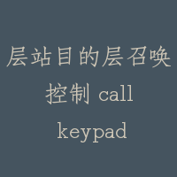 层站目的层召唤控制 call keypad arrangement