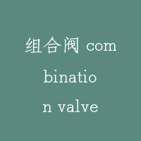 组合阀 combination valve