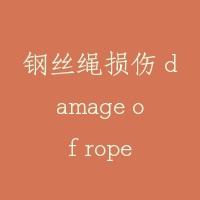 钢丝绳损伤 damage of rope