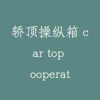 轿顶操纵箱 car top ooperation box