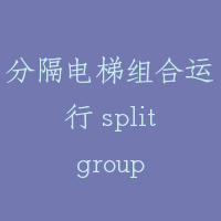 分隔电梯组合运行 split group operation