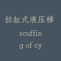拉缸式液压梯 scuffing of cylinder bore hydraulic lift；“tie-cylinder” construction structure