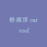 轿厢顶 car roof