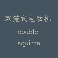 双笼式电动机 double squirrel-cage motor