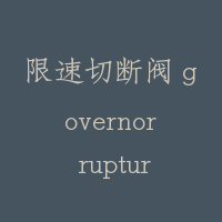 限速切断阀 governor rupture valve