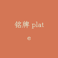 铭牌 plate