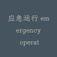 应急运行 emergency operation