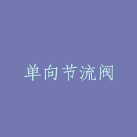 单向节流阀
