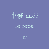 中修 middle repair