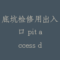 底坑检修用出入口 pit access door