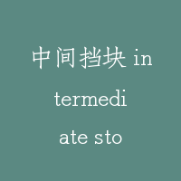 中间挡块 intermediate stopper